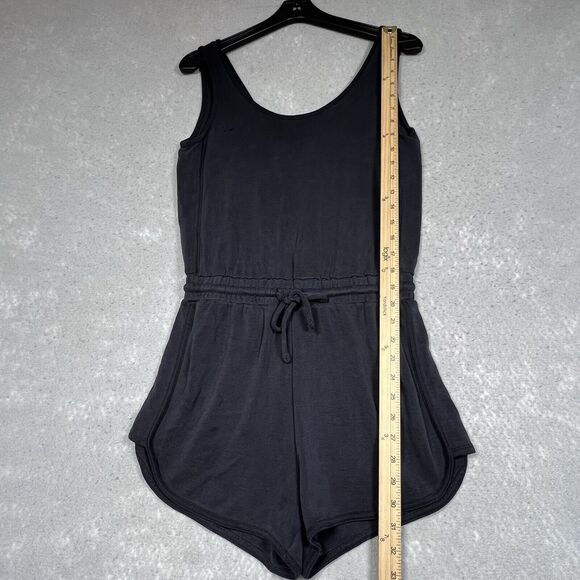 Athleta Serenity Romper Womens Size XS Black Sleeveless Strappy Cutout Back - Picture 7 of 14